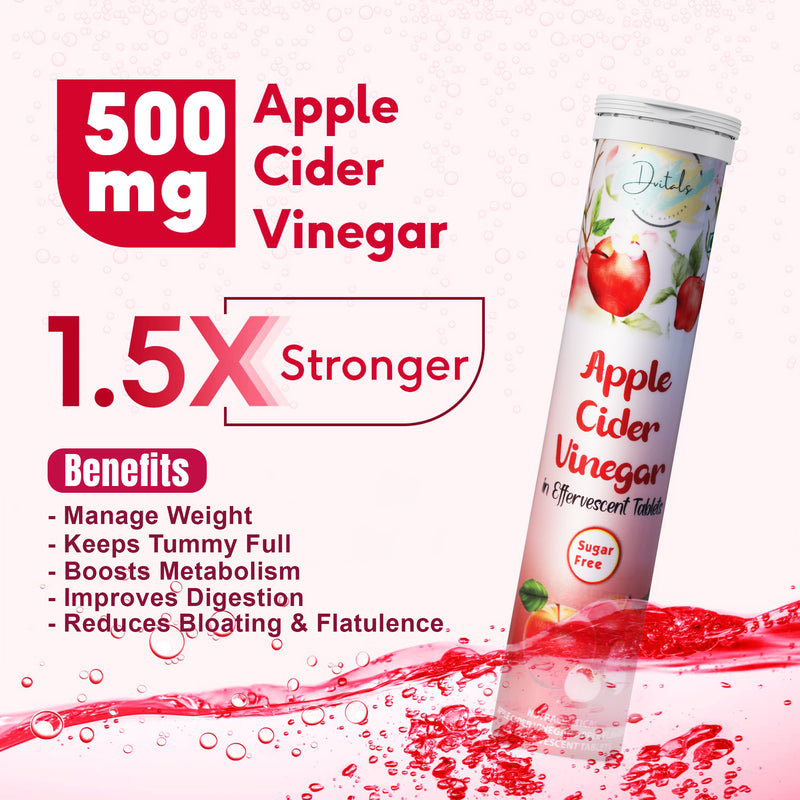 DVitals Apple Cider Vinegar Tablets: Natural Detox & Digestive Support