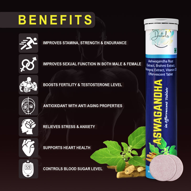 DVitals Ashwagandha Tablets: Boost Energy & Reduce Stress Naturally