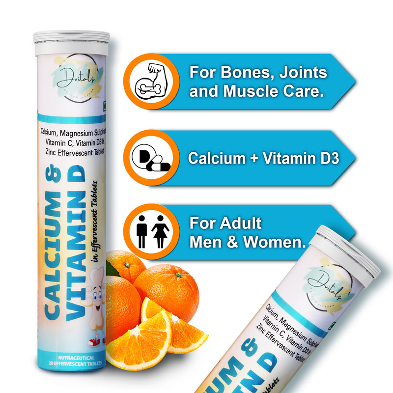 Dvitals Calcium & Vitamin D Tablet: Boost Your Bone Health Naturally